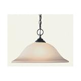 Home-Basics-07 - 1 Light Downlight Pendant Lighting Fixture - Bronze - Honey Alabaster Glass - B2111