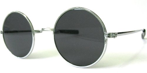 ◆丸メガネ◆サングラス　昭和レトロ復刻版　silver/black