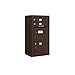 Salsbury Industries 3809S-02ZFU 4C Surface Mounted Horizontal Mailbox, Front Loading, Single Column, 2 Mb1 Doors, 1 Pl5, Sups Access, Bronze