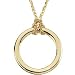 14K Yellow Gold Circle Pendant Without Bail