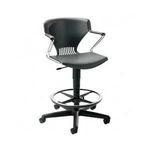 Pneumatic Stool with Arms, 26-1 2x26-1 2x46, Lava (HONG43H11Y) Category: Stools