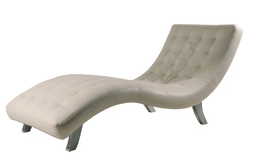 Kare 71712 Liege Snake 82 x 197 x 78, Kunstleder, wei&szlig;