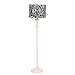 Ridged Floor Lamp with Pink Base & Zebra Print Shade