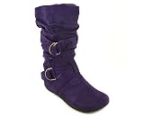 SUEDE SLOUCHY BUCKLE BOOT