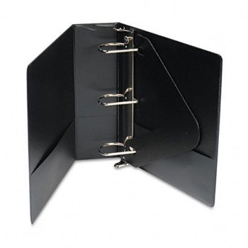 Wilson Jones 38649B - Basic D-Ring Vinyl View Binder, 3 Capacity, Black