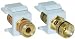 Banana Keystone Insert, Female / Female Coupler, Set of 2 (Red + Black), White