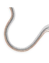 16"+2" Tri Tone Faceted Bead Necklace