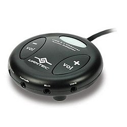 Vantec NBA-100U 5.1 Channel Stereo and Surround Sound External USB Audio Adapter with Full-Duplex Playback (Black)