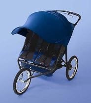 Kiddopotamus Rayshade UV Protective Double Stroller Shade for Twin Strollers & Joggers, Navy