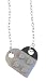 Interchangeable Upcycled LEGO Heart Necklace Black and Gray