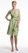 SILK CRINKLE CHIFFON DRAPENECK DRESS