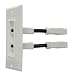 HDMI Dual Port Wall Plate With Short Cable, White