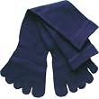 Cotton Socks Feelmax Toe Socks Solid Navy Blue Ladies Shoe Size 5 - 8