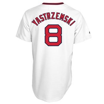 Carl Yastrzemski Boston Red Sox White Majestic Cooperstown Replica Jersey - XXL