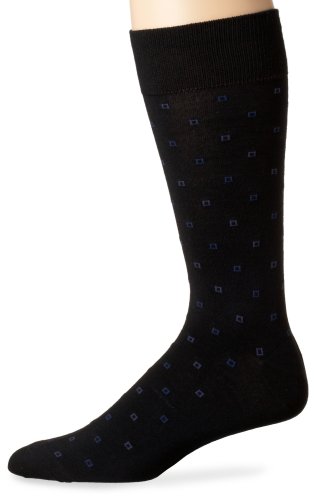 Nautica Men's 3-Pack Fancy Pattern Sock,Navy,8 to 12