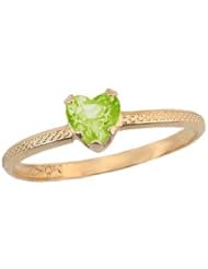 10K Gold Childrens August Birthstone Ring(size 3 1/2)
