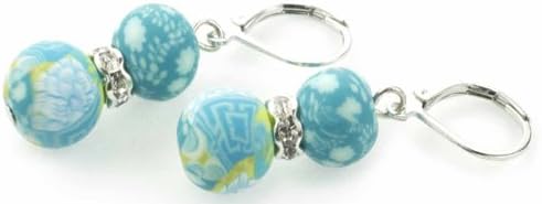 Jilzara Earrings - Crystal - Lime - Clay Artisan Bead 602-005