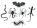 6 Gruseltiere 6-fach sortiert - ca 8-12,5cm: Skorpion, Fledermaus, Tausendfüssler, Echse, Schlange und Spinne, Kunststoff