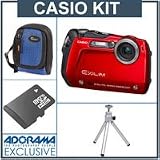 Casio Ex G1 Endurance Digital Camera Kit Red with 4GB Micro SD Memory Card, Camera Case, Table Top Tripod, Casio Ex G1 Endurance Digital Camera Kit Red with 4GB Micro SD Memory Card, Camera Case, Table Top Tripod,