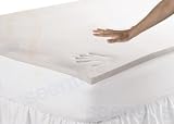 Kitchen & Housewares : Memory Foam Mattress Topper 3 Inch - Double Bed Size - (Now Includes FREE removable and washable velour cover !)