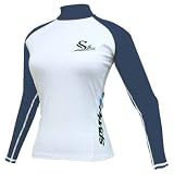 Spider Flex(スパイダーフレックス) ラッシュガード 長袖 LADY'S NAVY×WHITE L SRG28415