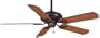 AIRFLOW 1350-8 52" Energy Star La Paz Ceiling Fan Matte Black W/ 5 Matte Black/Cherry Blades