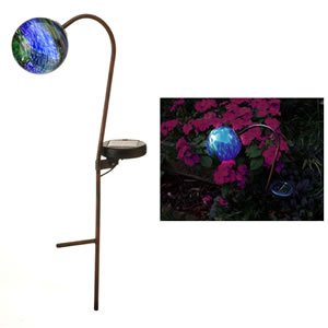 Eco friendly solar power Murano Garden Globe - Midnight