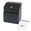 Safco 4232BL 4-3/4 x 1/8 Suggestion Box - Black