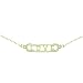 18kt Gold over Sterling Silver Open Bar LOVE 9-10in Adjustable Anklet