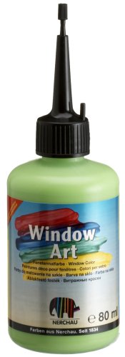 Childrens Toyshop  Heimwerken : Nerchau 212248 Window Art Fenstermalfarben 80 ml Hellgrün