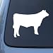 COW HEREFORD SILHOUETTE - Vinyl Car Decal Sticker #1502 | Vinyl Color: White