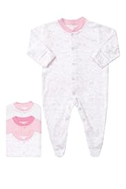3 Pack Pure Cotton Skinkind™ Sleepsuits