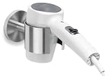 Hairdryer holder (Stainless Steel) (2.73" H x 3.3" W x 5.07" D)