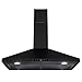 Golden Vantage 30" Wall Mount Stainless Steel Black Touch Panel Kitchen Range Hood Cooking Fan