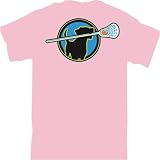 Lax Dog Lacrosse T-Shirt Short Sleeve Adult Small in Pink