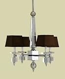 Candice Olson Lighting 6686-4H Cluny 4 Light Chandelier, Chrome with Strong Crystal Accents and Choc