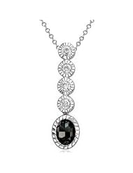.77ct Black Diamond Necklace 14k Gold