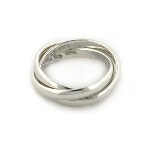 Sterling Silver 3-Band Russian Wedding Ring (Size 4,5,6,7,8,9