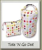 Tuffo Tote 'n Go Eco-Friendly Waterproof Nylon Bag, Dot, 12