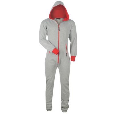 Giorgio All In One Suit Mens Grey M/Red S-M