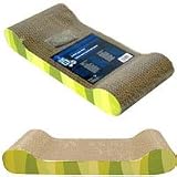Catit Lounge Style Cat Scratching Board green-color- 19.5" length x 8.5" width jungle stripes print