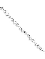 Genuine .925 Sterling Silver Diamond Bracelet 4.6 Grams . 100% Satisfaction Guaranteed.