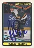 Rob Zettler, Minnesota North Stars Autographed Card