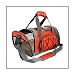 SHERPA SPORT DUFFLE Dog Cat Animal Pet Carrier Bag & Tote. Airline/Subway/Rail Approved. Size-Medium Color-Red w/ Reflective Sliver Trim