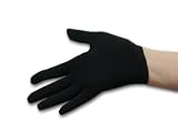 CLEARANCE 1-Button Matte Spandex Shortie Gloves, cuff ends at the wrist bone.