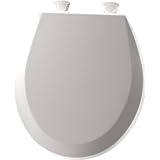 Buy Bemis 500EC062 Molded Wood Round Toilet Seat With Easy Clean and Change Hinge, Ice... by Bemis