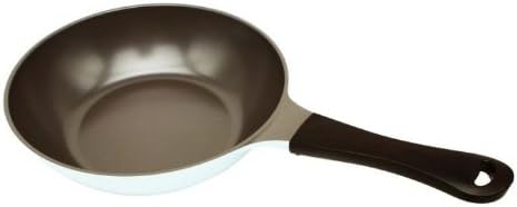 Light Blue Cast Aluminum Fry Pan with Ecolon Coating and Heat resistant Grip