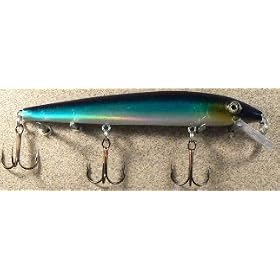 JLVLures JLV Shallow Suspending Minnow Smelt: Husky Stickbait Lures Saltwater Freshwater Jerk Bass Smallmouth Steelhead Pike Muskie Salmon Trout Snook Striper Perch Whiper Snook Speckled Trevally, Mid- Depth Trolling Casting Hook Treble
