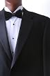 Men's Single Breasted Two Button Black Super 150s Wool Feel Tuxedo