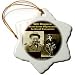 Will Rogers From Great Depression to Great Recession - 3 Inch Snowflake Porcelain Ornament